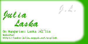 julia laska business card